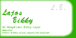 lajos bikky business card